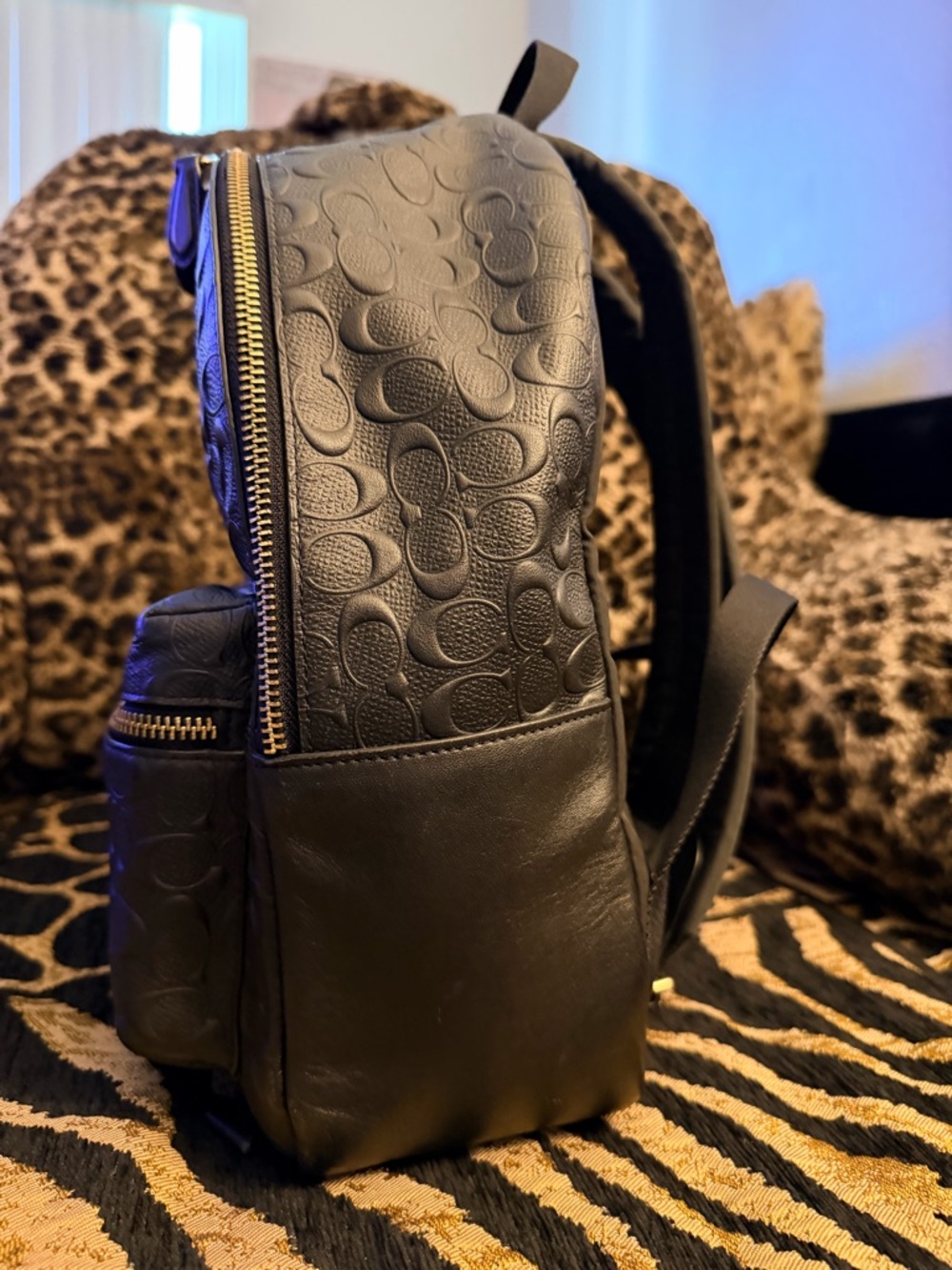 Coach Charlie Medium size backpack BLACK GREAT CONDITION - Picture 2 of 15